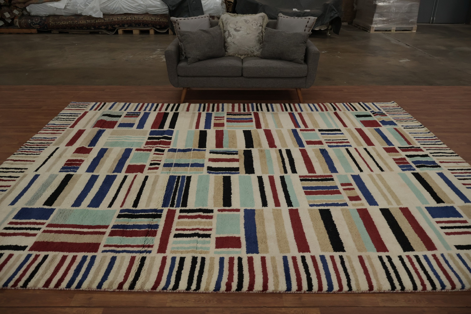 Stripe Oushak Area Rug 8x10 Perfect Fusion of Style and Elegance