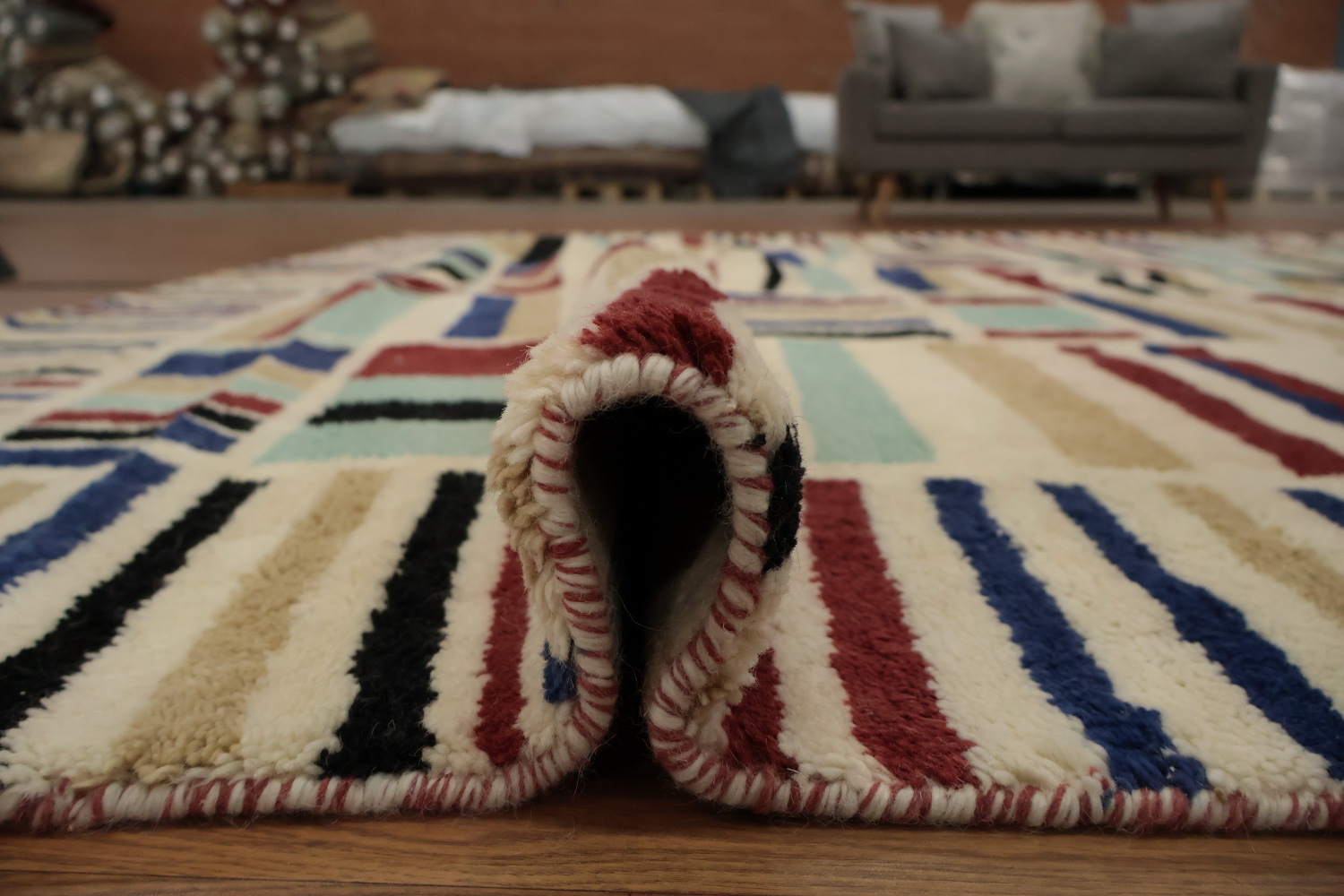 Stripe Oushak Area Rug 8x10 Perfect Fusion of Style and Elegance