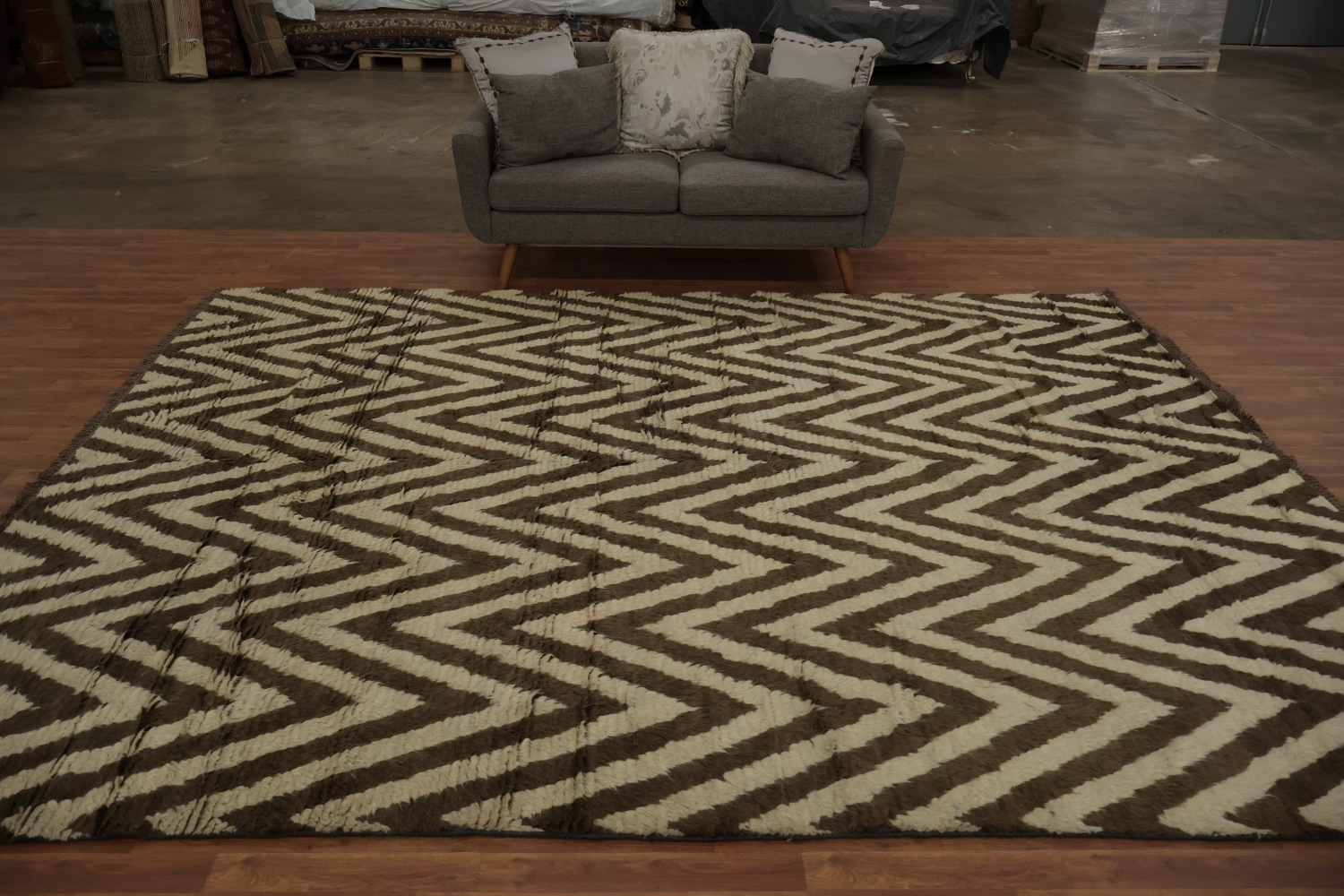 Chevron Moroccan Shaggy Area Rug 9x11 Adding Warmth to Your Room