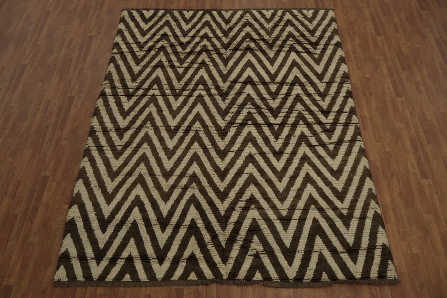 Chevron Moroccan Shaggy Area Rug 9x11 Adding Warmth to Your Room