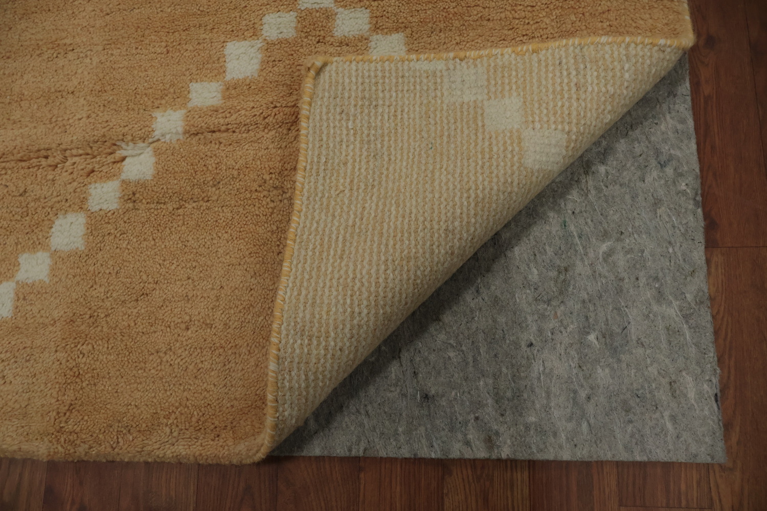 Large Moroccan Wool Area Rug 9x12 with Earthy Tone Design
