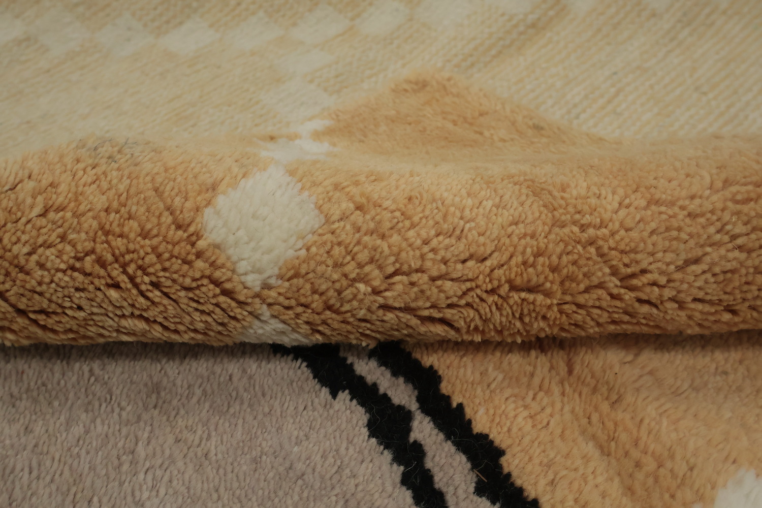 Large Moroccan Wool Area Rug 9x12 with Earthy Tone Design