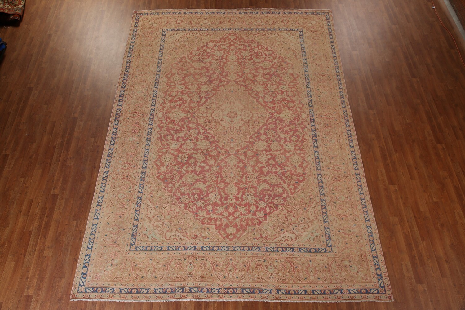 Antique Vegetable Dye Kashan Persian Area Rug 9x13