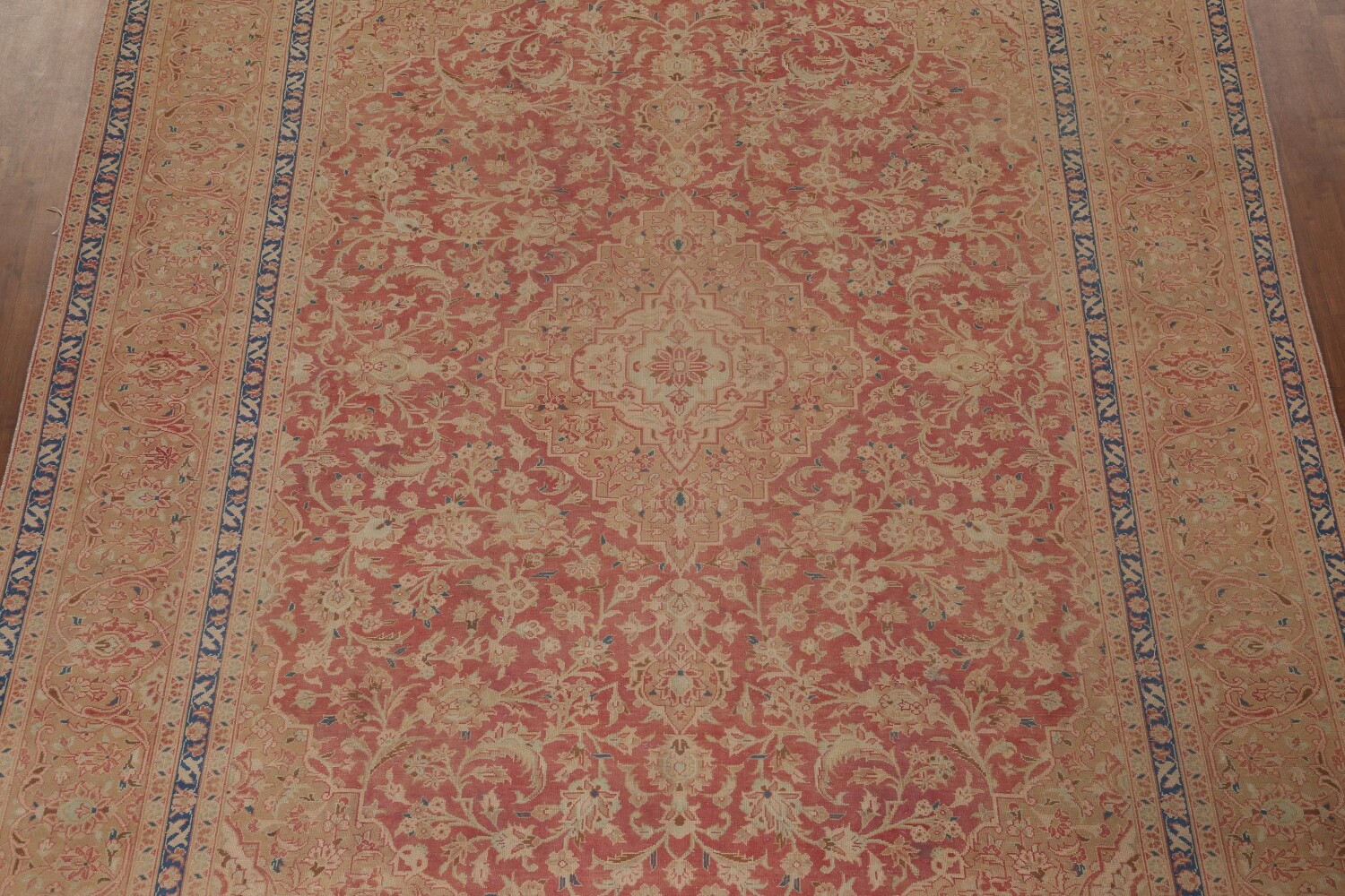 Antique Vegetable Dye Kashan Persian Area Rug 9x13