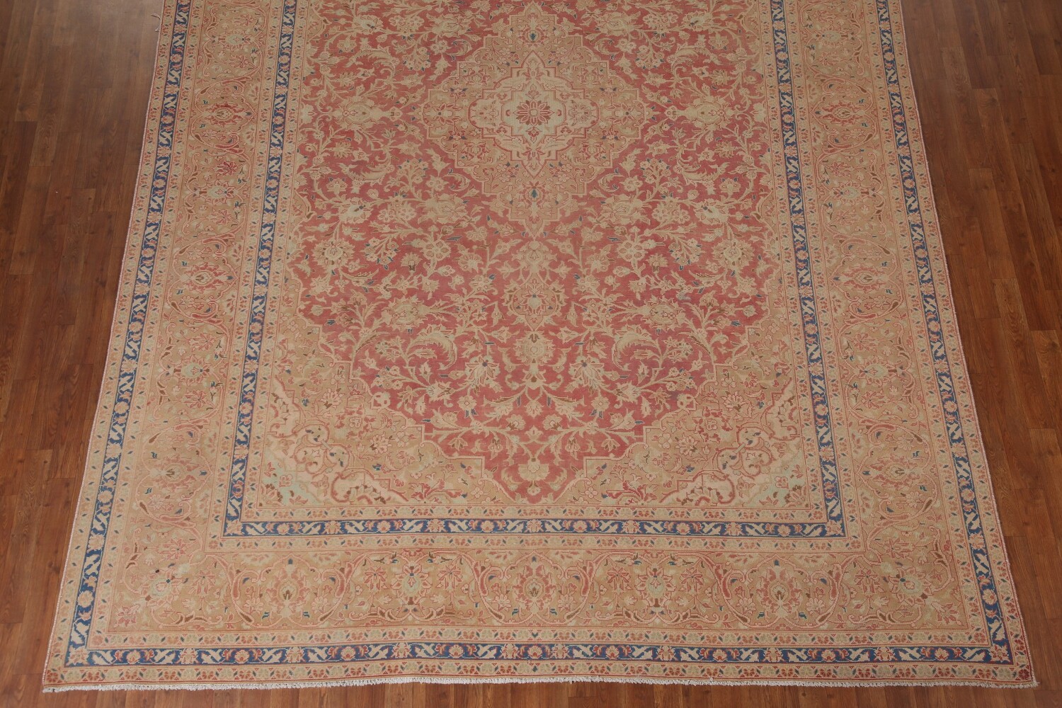 Antique Vegetable Dye Kashan Persian Area Rug 9x13