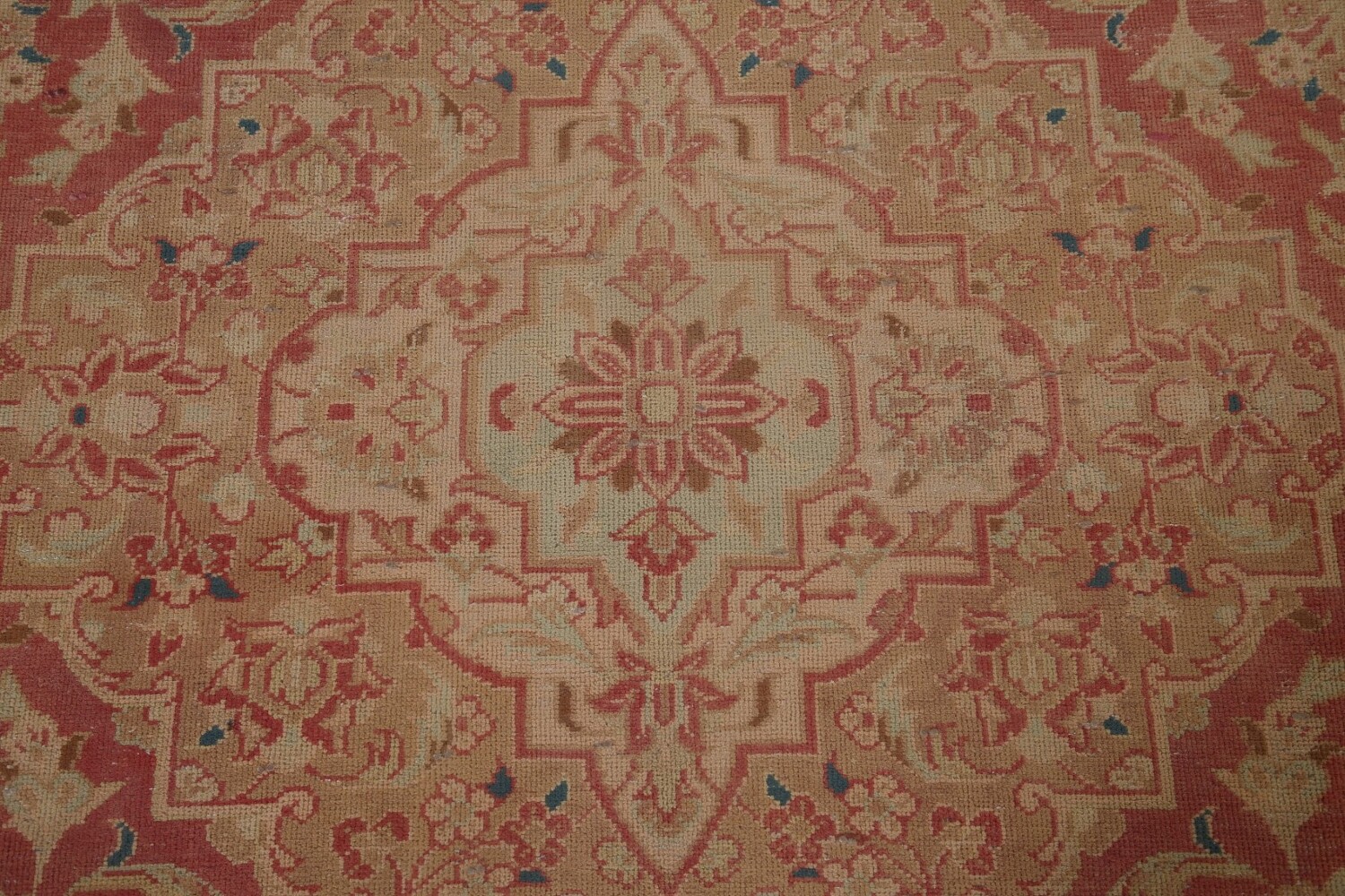 Antique Vegetable Dye Kashan Persian Area Rug 9x13