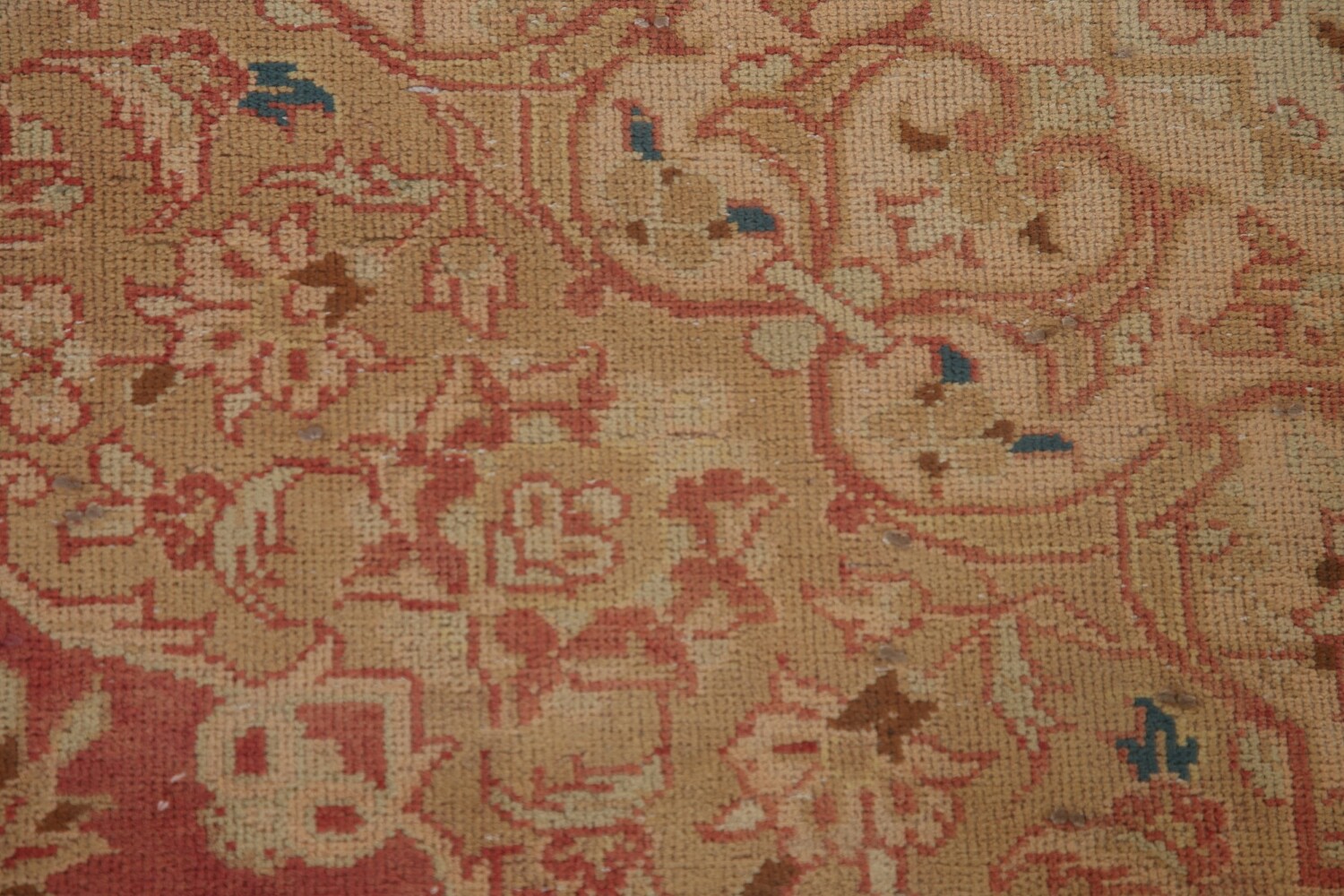 Antique Vegetable Dye Kashan Persian Area Rug 9x13