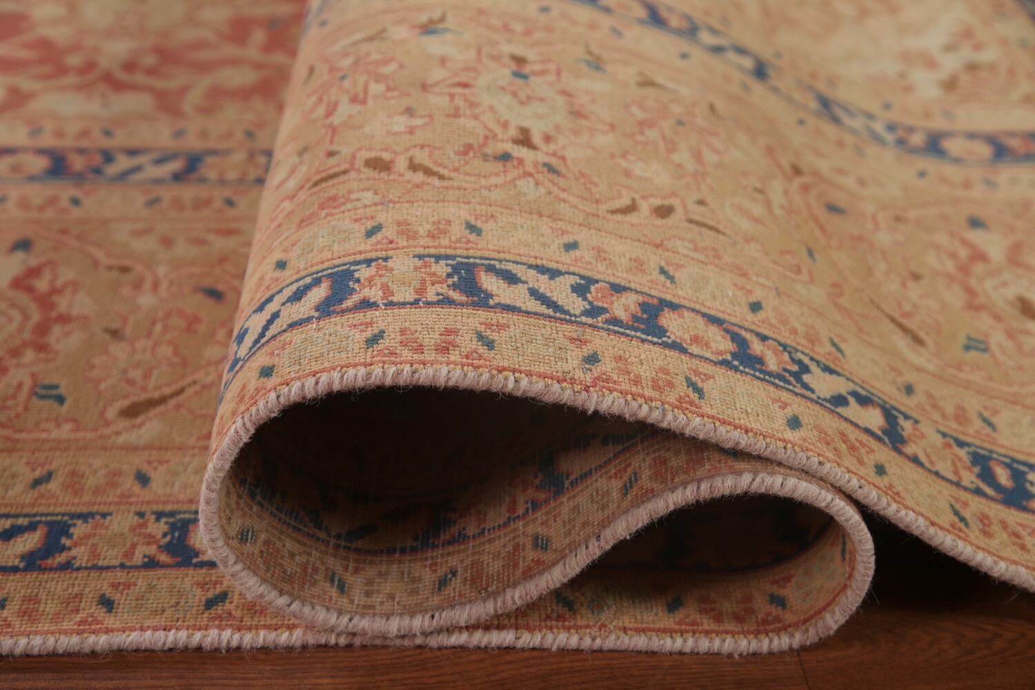 Antique Vegetable Dye Kashan Persian Area Rug 9x13