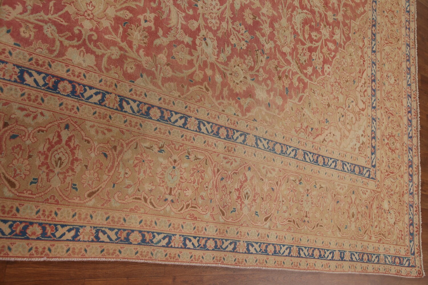 Antique Vegetable Dye Kashan Persian Area Rug 9x13