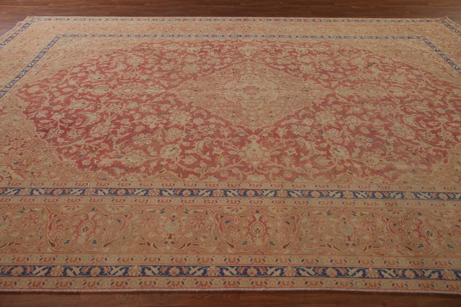 Antique Vegetable Dye Kashan Persian Area Rug 9x13