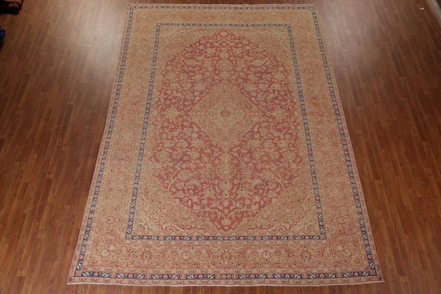 Antique Vegetable Dye Kashan Persian Area Rug 9x13