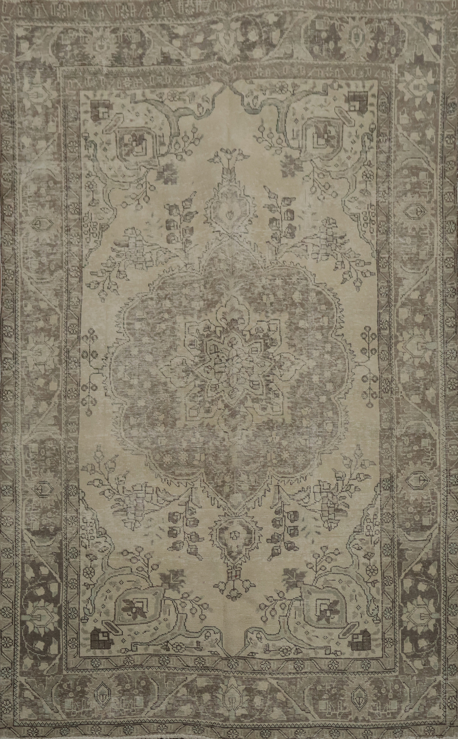 Vintage Wool Tabriz Persian Area Rug 6x9