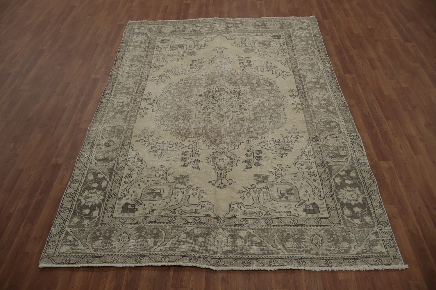 Vintage Wool Tabriz Persian Area Rug 6x9