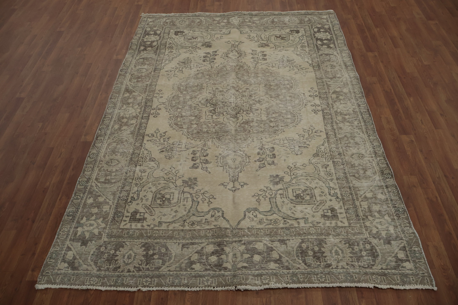 Vintage Wool Tabriz Persian Area Rug 6x9