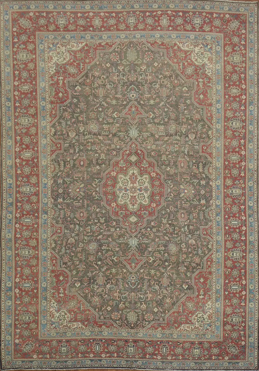 Vintage Tabriz Persian Large Area Rug 10x14