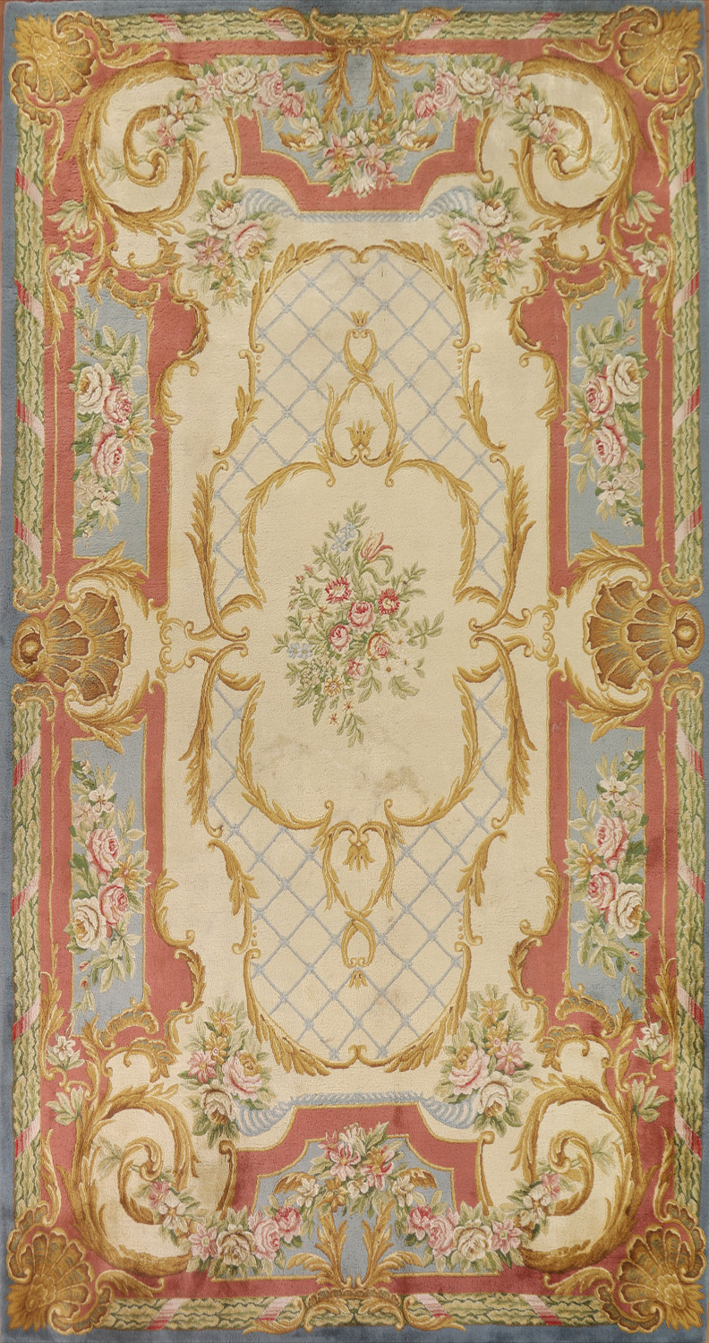 Victorian style aubusson vegetable dye area rug 9x15
