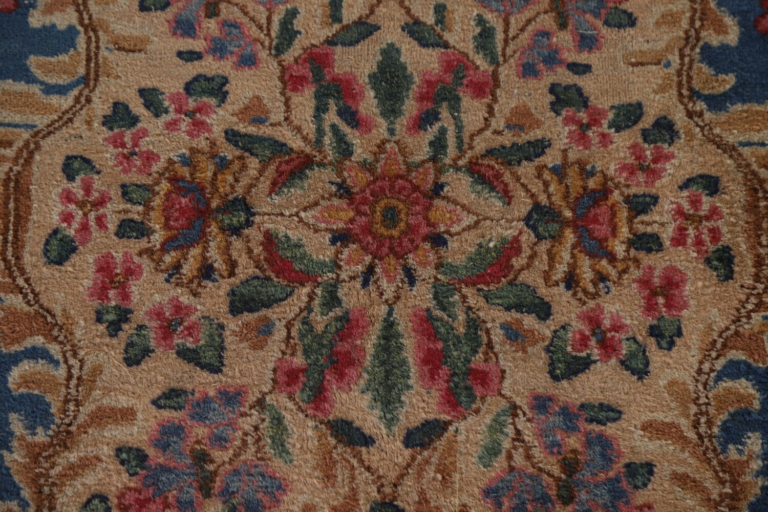 Vegetable Dye Kerman Antique Persian Large Rug 10x18