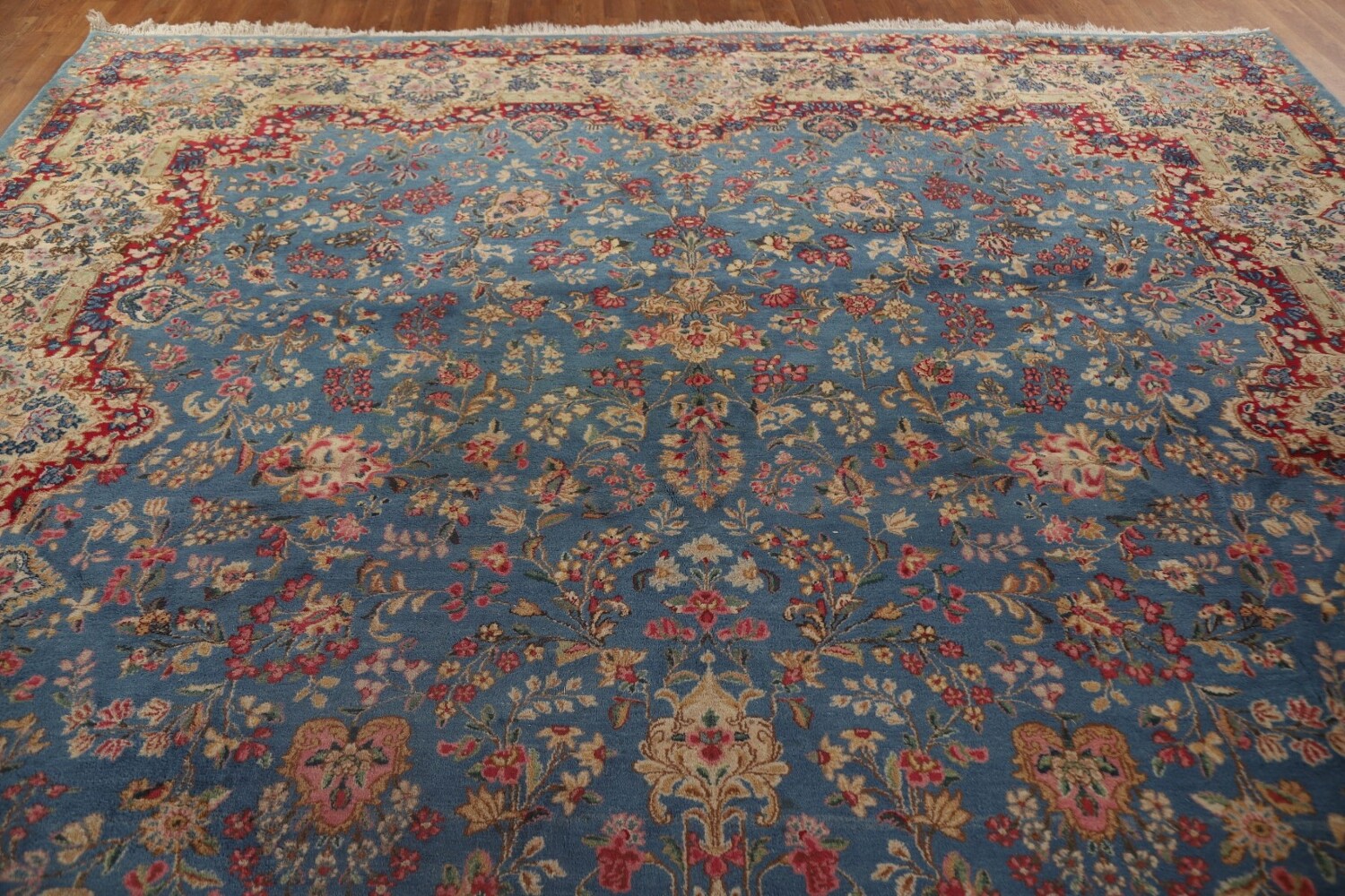 Vegetable Dye Kerman Antique Persian Large Rug 10x18