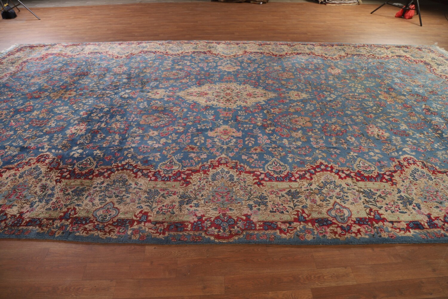 Vegetable Dye Kerman Antique Persian Large Rug 10x18
