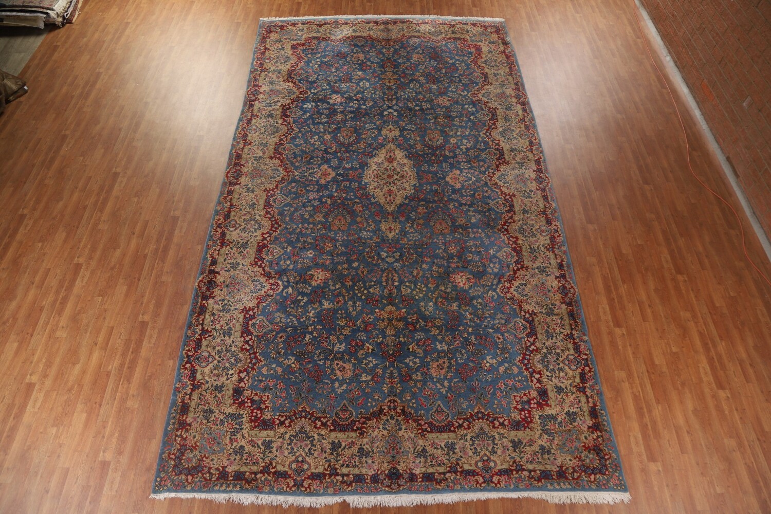 Vegetable Dye Kerman Antique Persian Large Rug 10x18