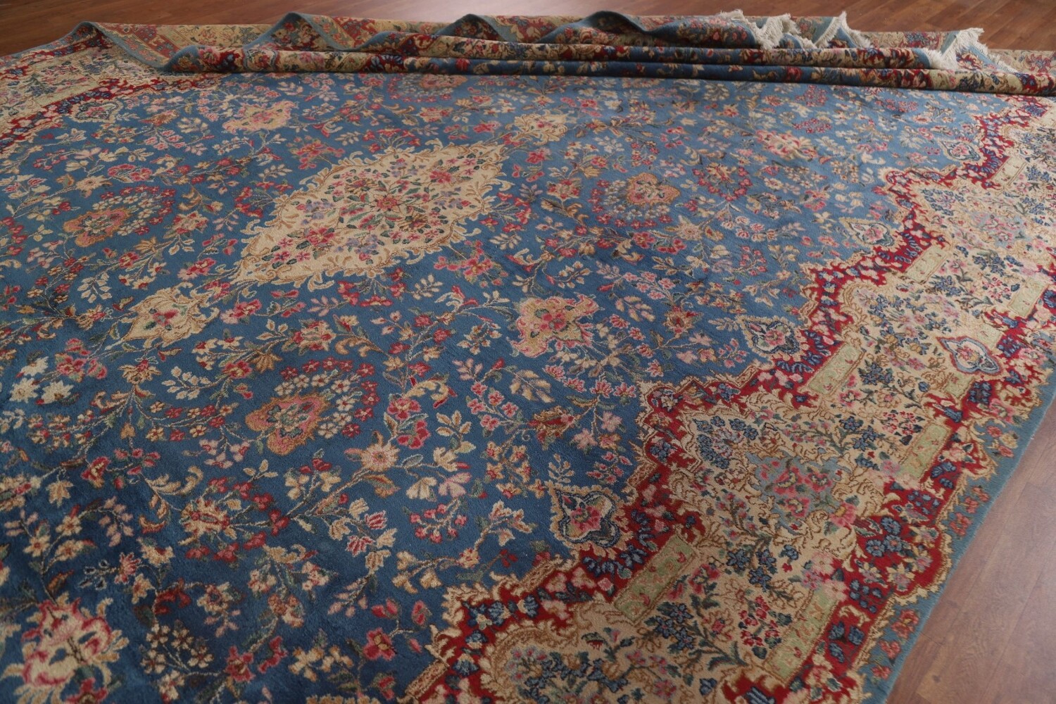 Vegetable Dye Kerman Antique Persian Large Rug 10x18