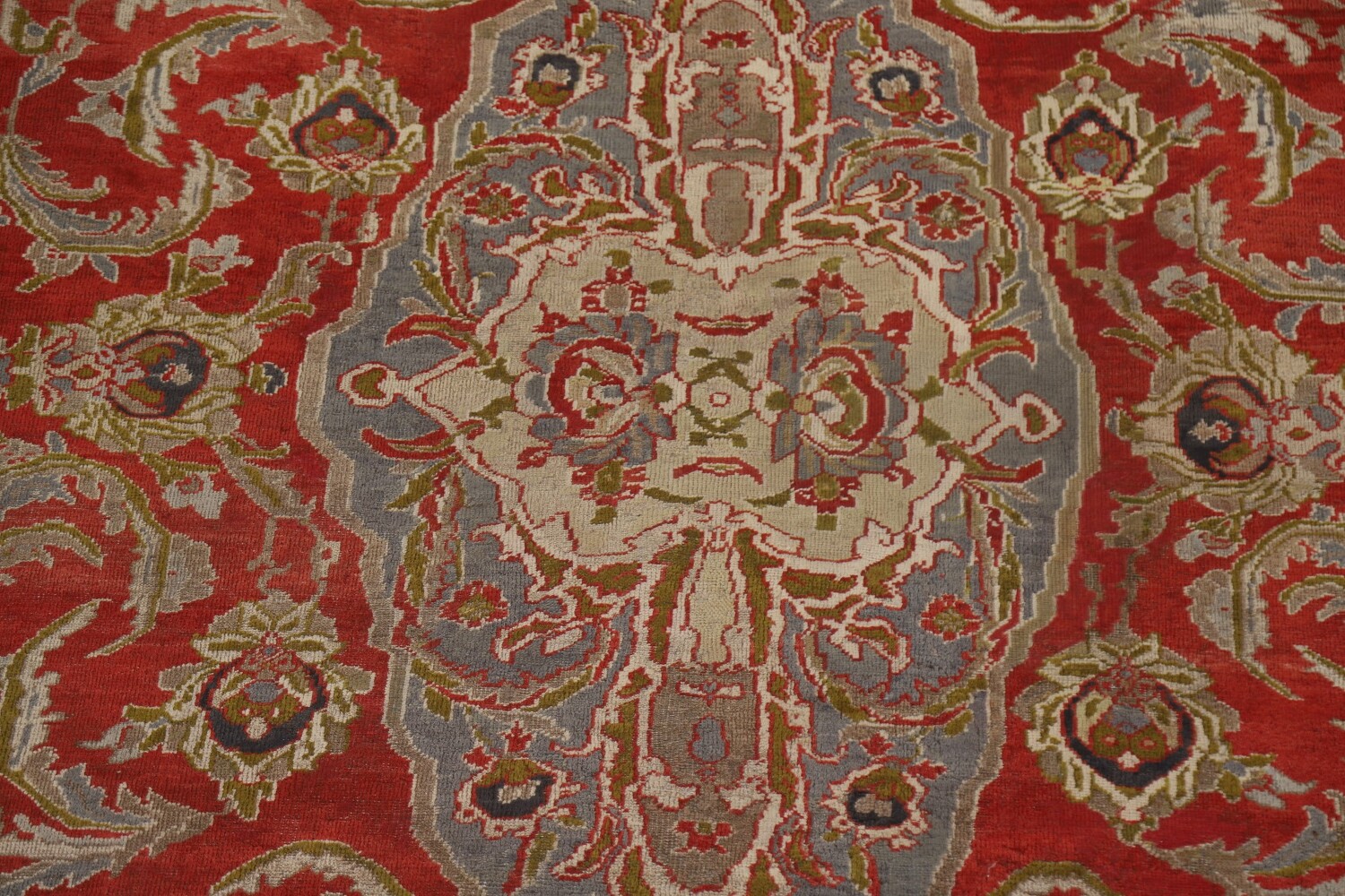Pre-1900 Antique Vegetable Dye Sultanabad Persian Large Rug 12x17