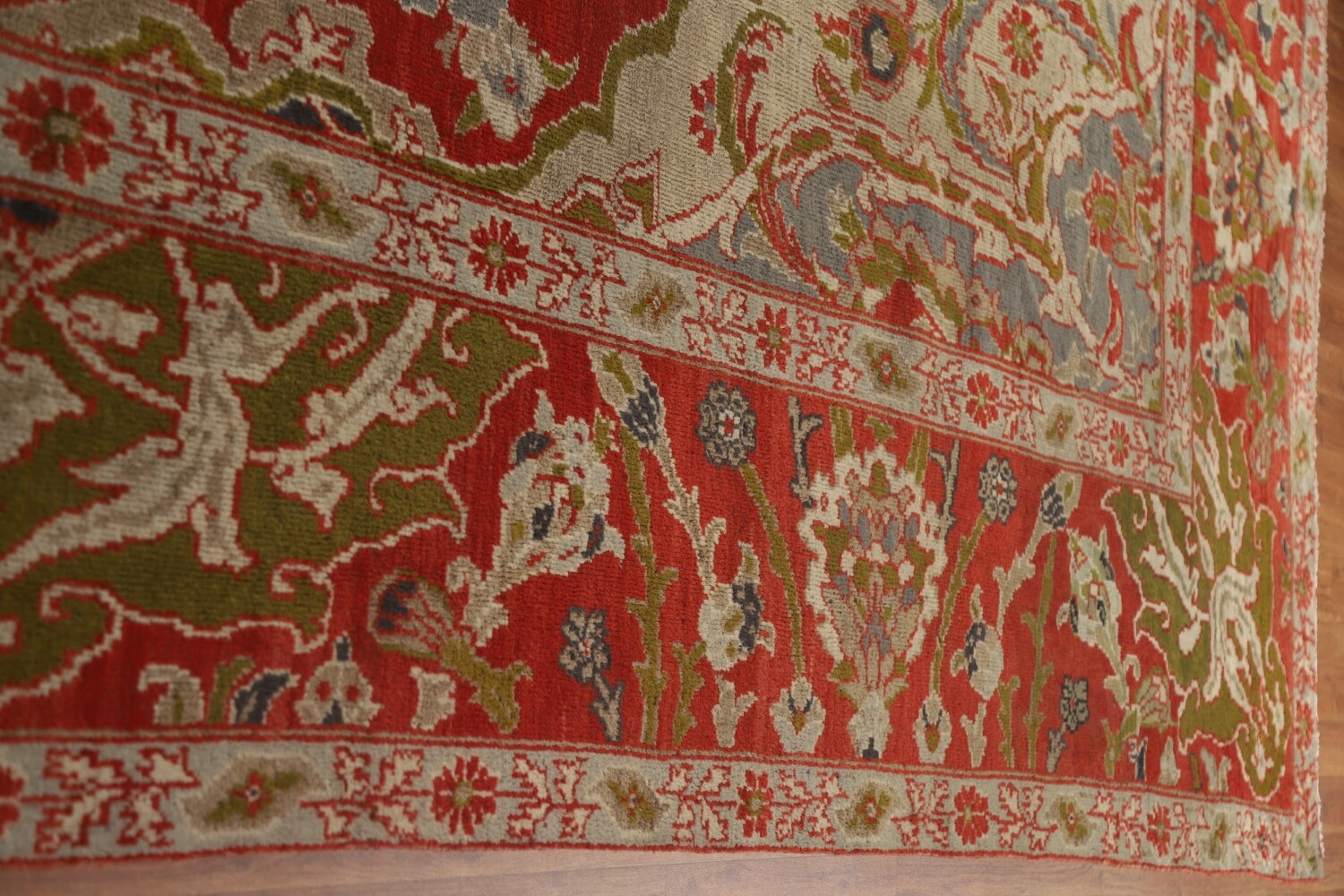 Pre-1900 Antique Vegetable Dye Sultanabad Persian Large Rug 12x17