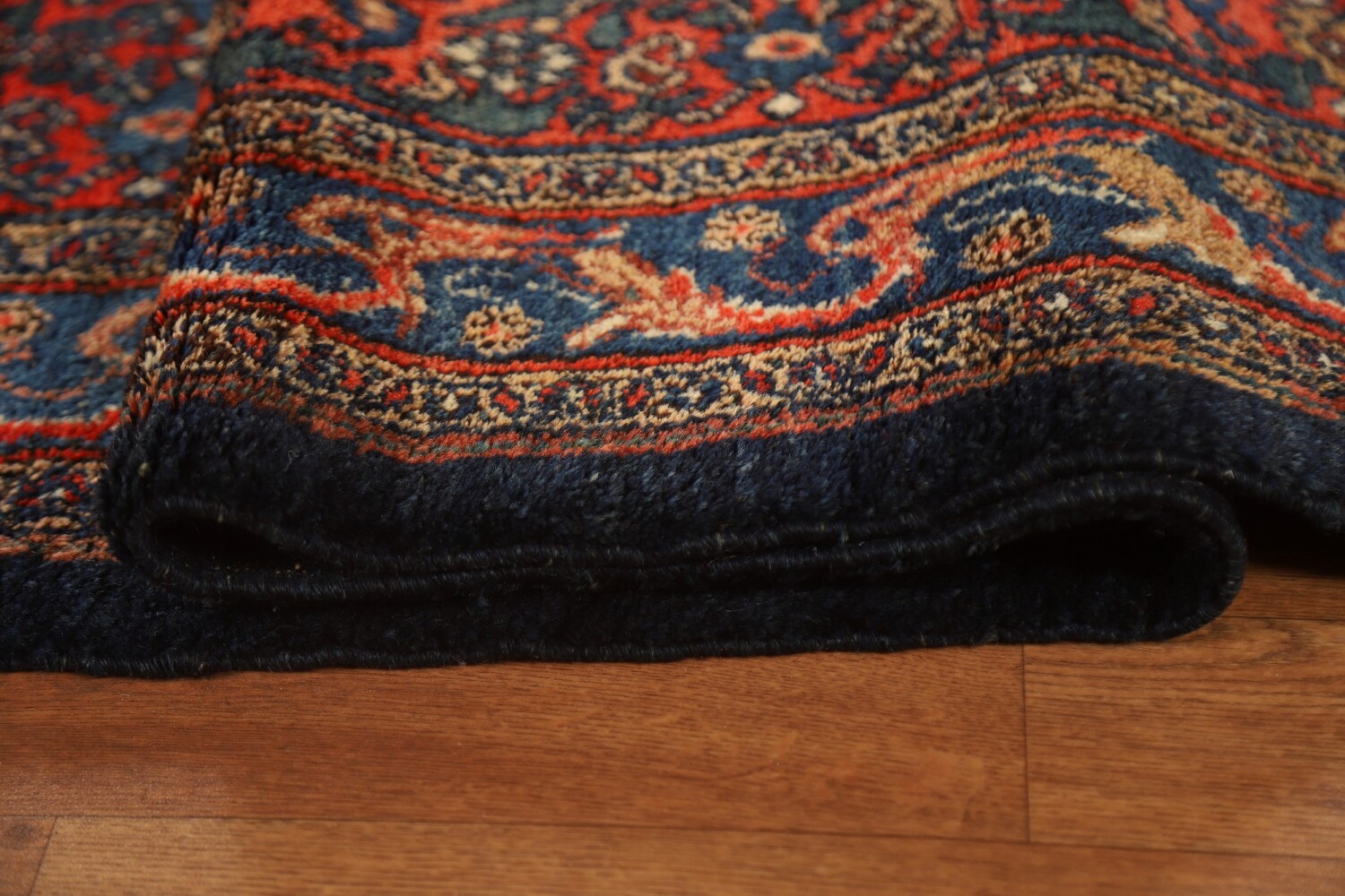 Pre-1900 Antique Vegetable Dye Bibikabad Persian Rug 14x31