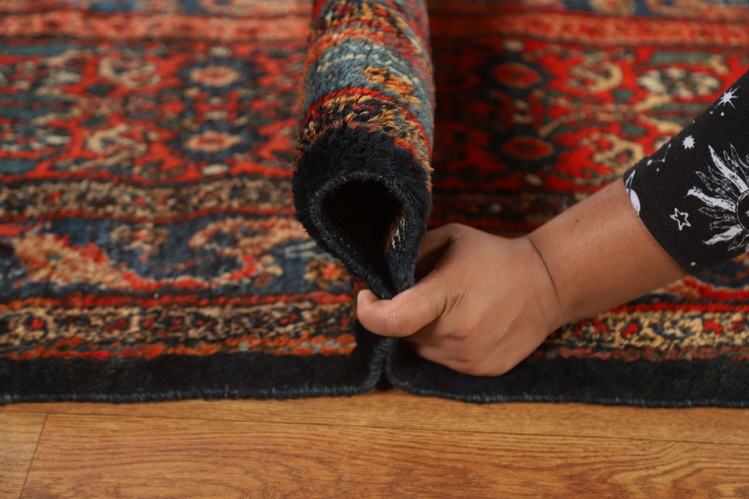 Pre-1900 Antique Vegetable Dye Bibikabad Persian Rug 14x31