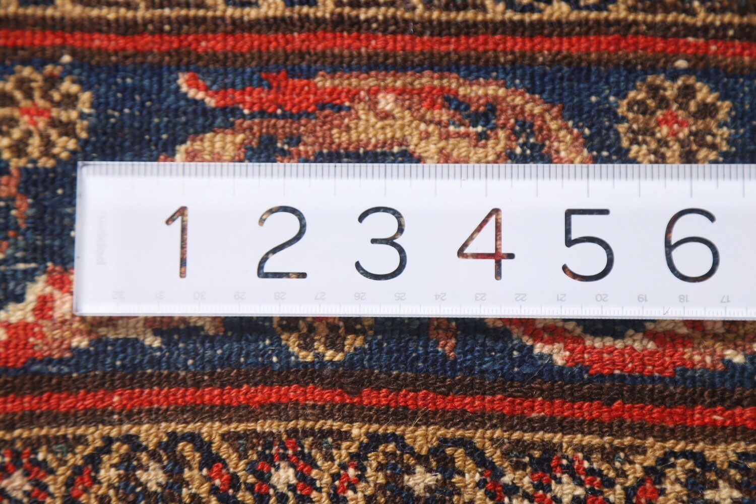 Pre-1900 Antique Vegetable Dye Bibikabad Persian Rug 14x31