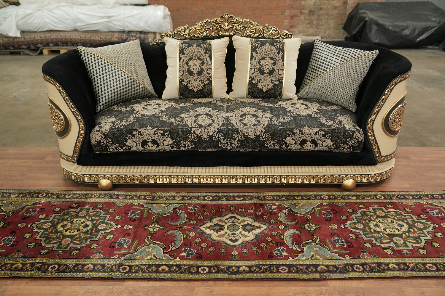 Luxurious Tabriz Persian Red Runner Rug with Rich Floral Motifs 3x13 ft