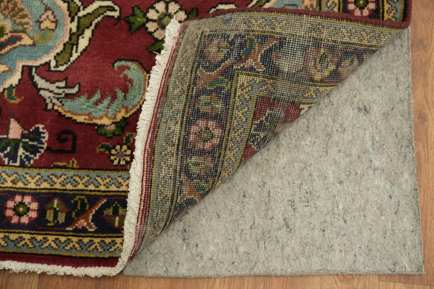 Luxurious Tabriz Persian Red Runner Rug with Rich Floral Motifs 3x13 ft