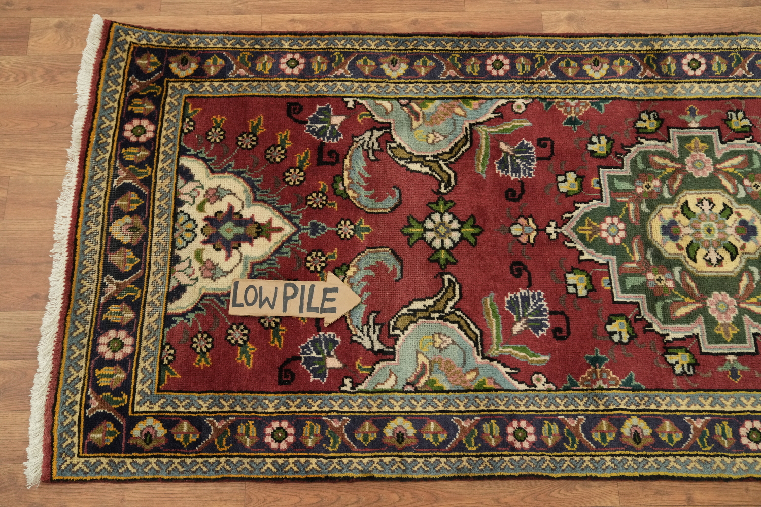 Luxurious Tabriz Persian Red Runner Rug with Rich Floral Motifs 3x13 ft