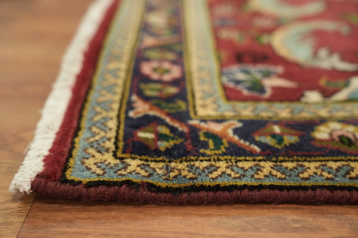 Luxurious Tabriz Persian Red Runner Rug with Rich Floral Motifs 3x13 ft