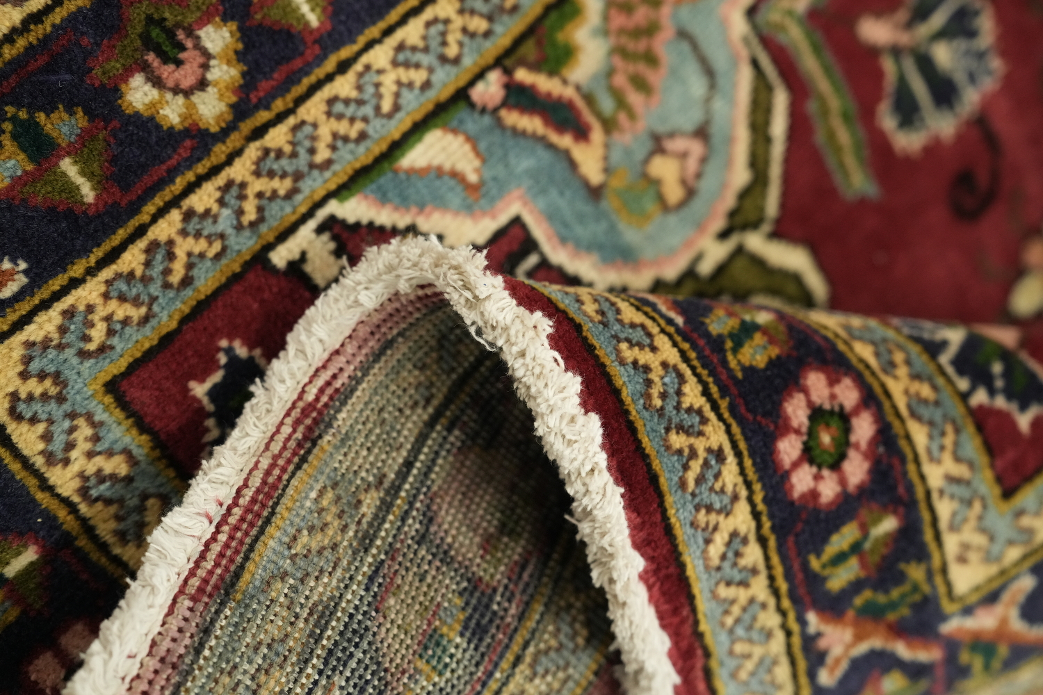 Luxurious Tabriz Persian Red Runner Rug with Rich Floral Motifs 3x13 ft