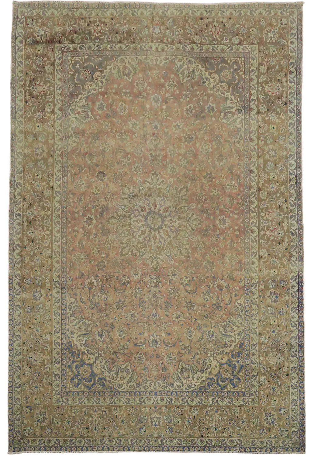 Vintage Charm and Elegance: Luxurious Handmade Persian Rug, 10x13
