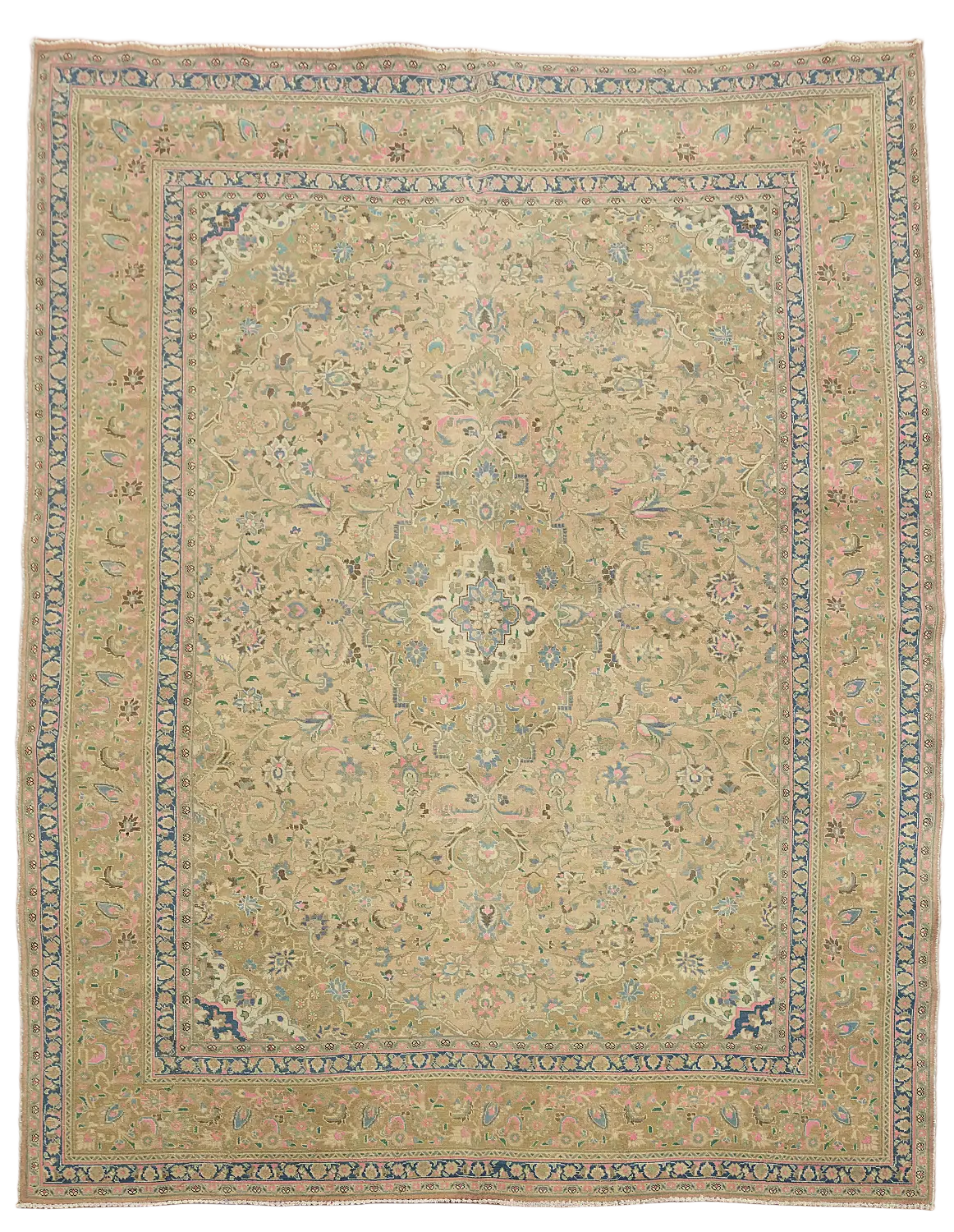 Vintage Distressed Traditional Persian Rug 10x13 ft