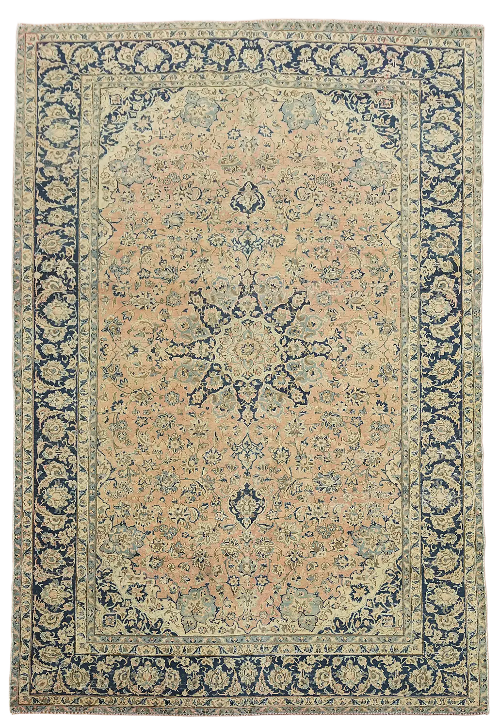 Traditional Kashan Persian Wool Area Rug 9x13