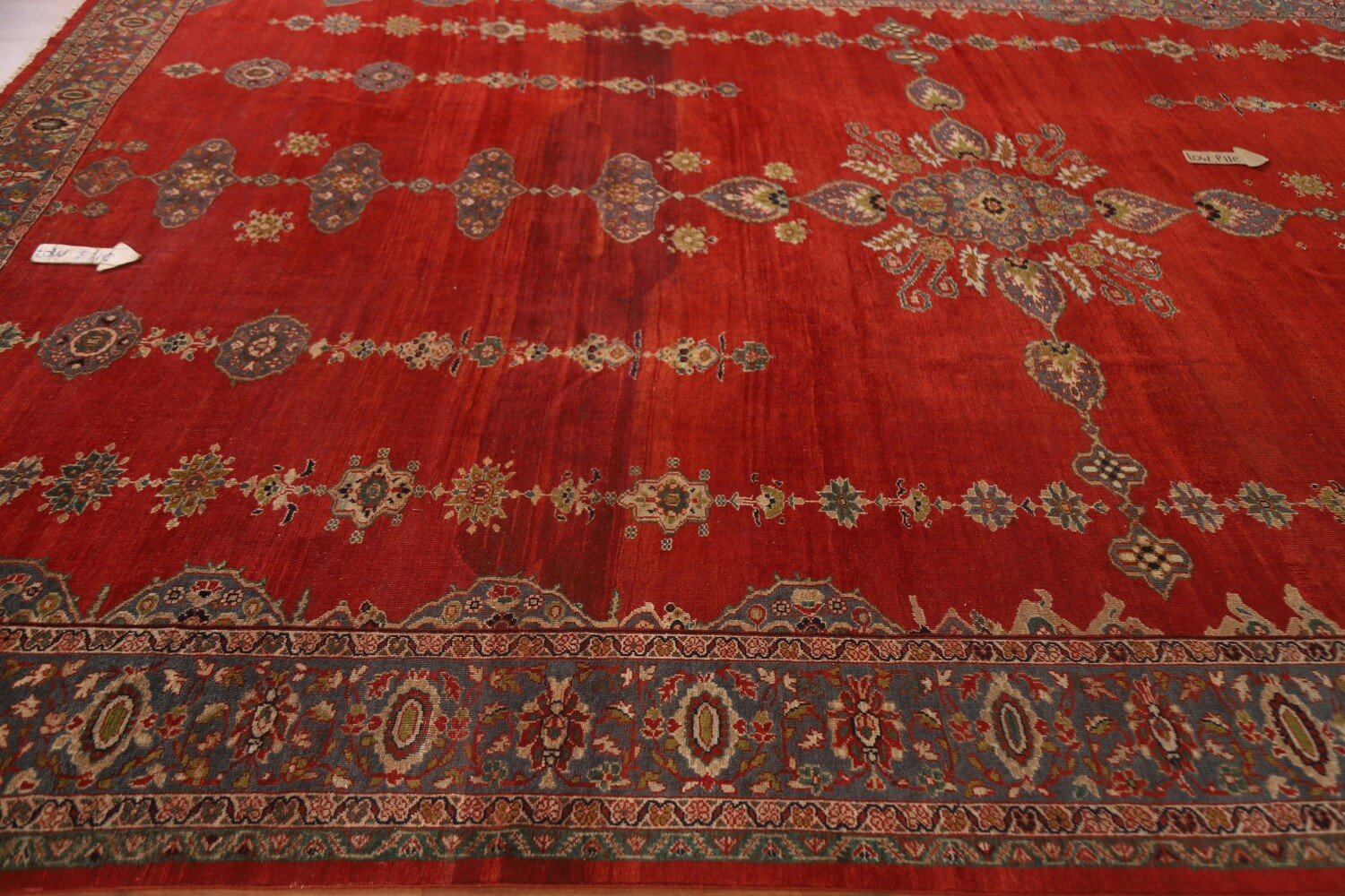 Antique Vegetable Dye Sarouk Farahan Persian Rug 10x14