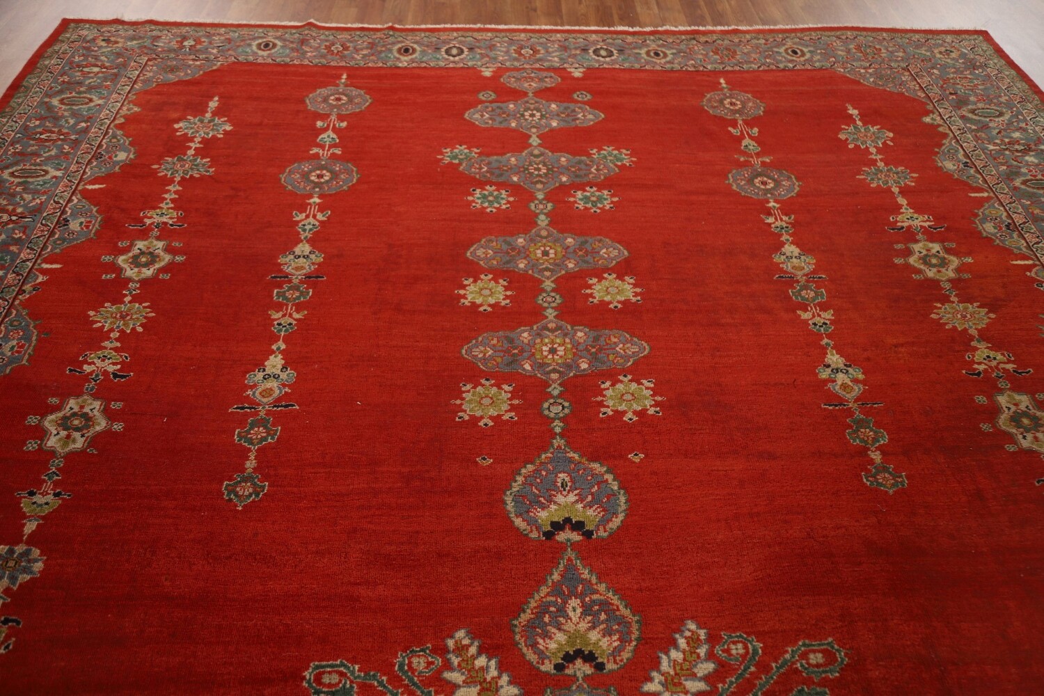 Antique Vegetable Dye Sarouk Farahan Persian Rug 10x14