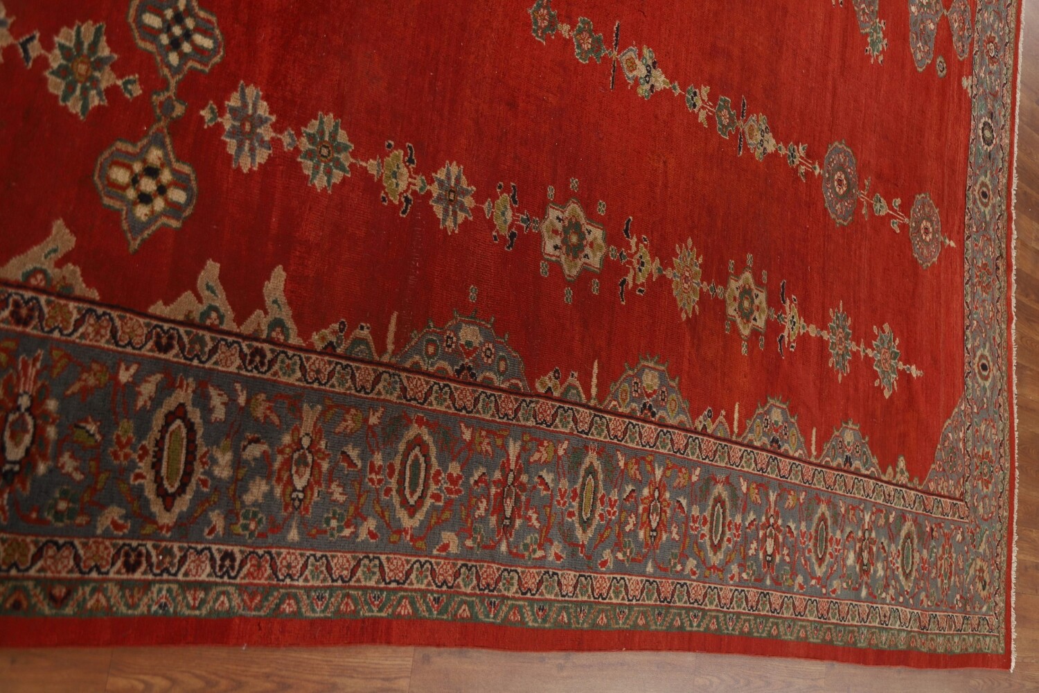 Antique Vegetable Dye Sarouk Farahan Persian Rug 10x14
