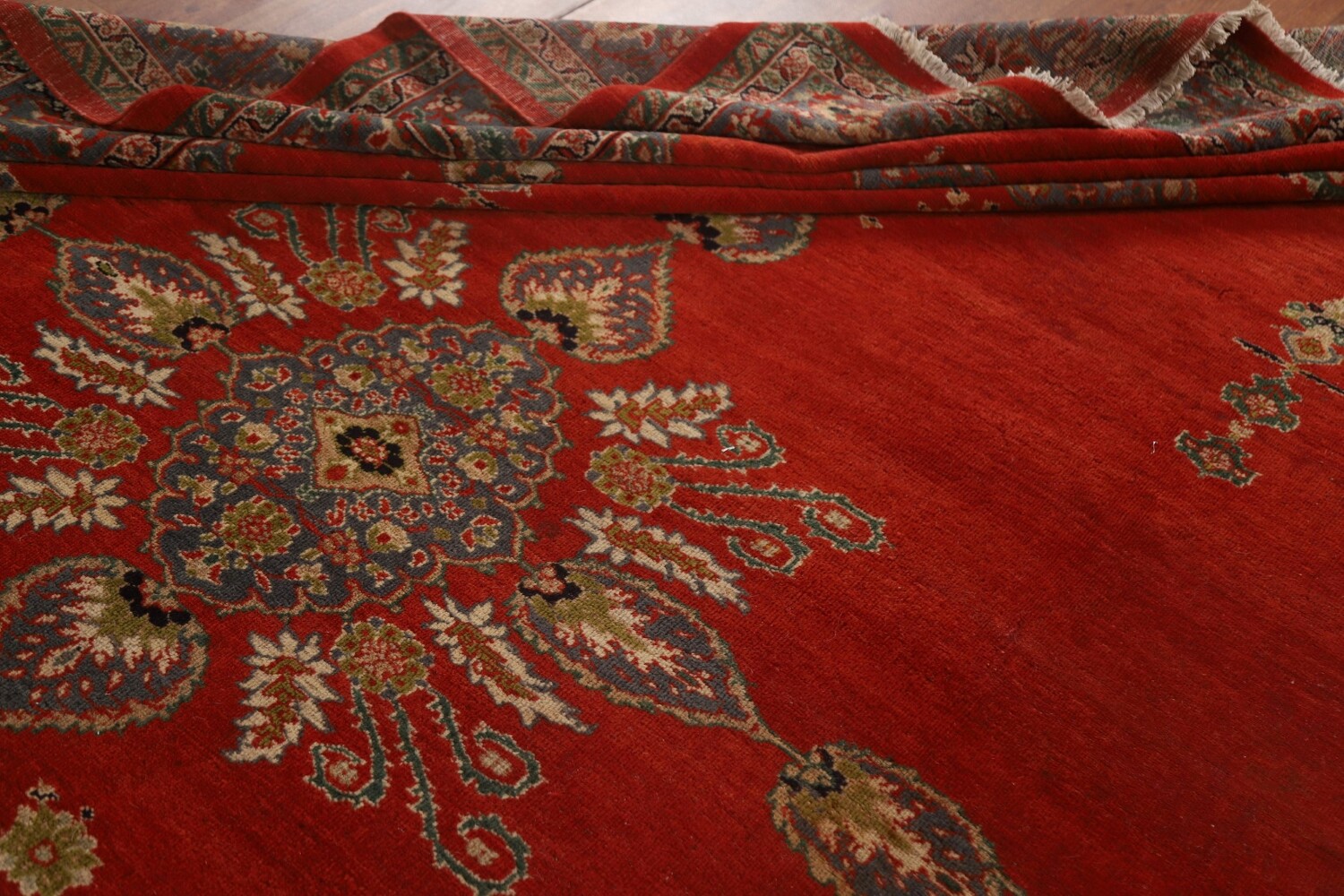 Antique Vegetable Dye Sarouk Farahan Persian Rug 10x14