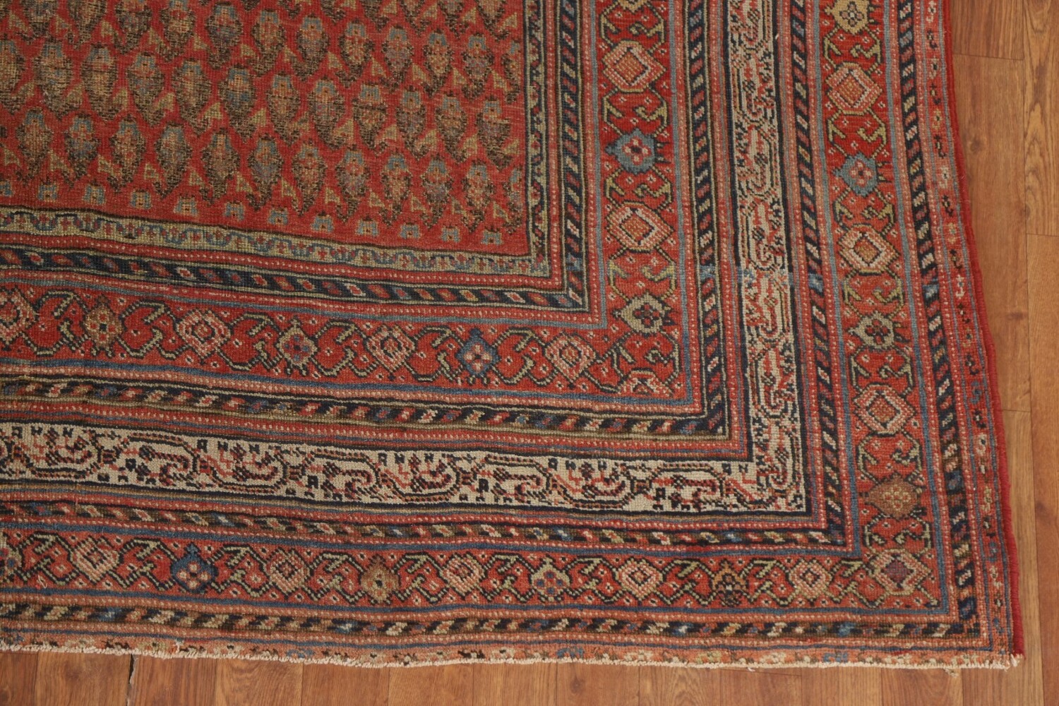 Pre-1900 Antique Vegetable Dye Malayer Persian Rug 6x16