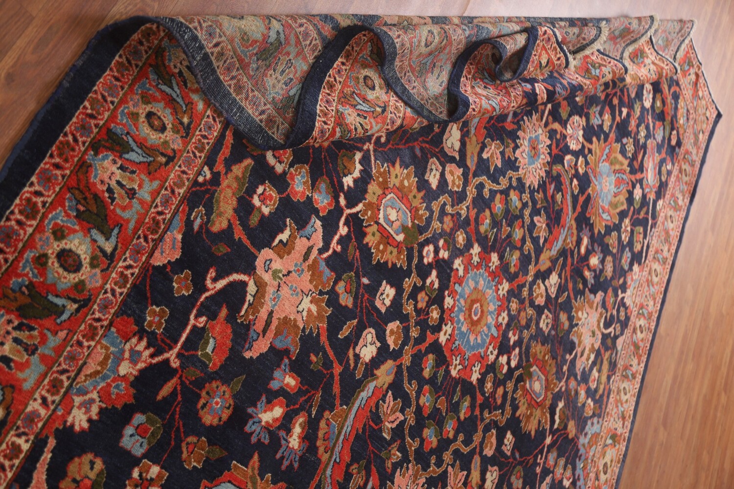 Antique Vegetable Dye Mahal Persian Area Rug 8x12