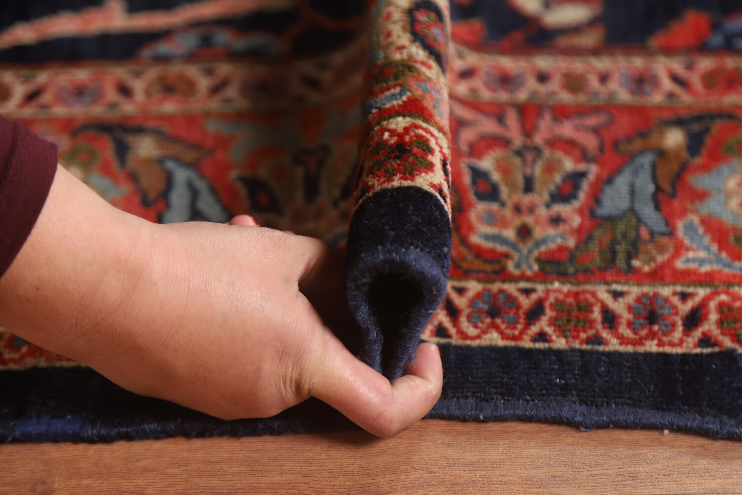 Antique Vegetable Dye Mahal Persian Area Rug 8x12