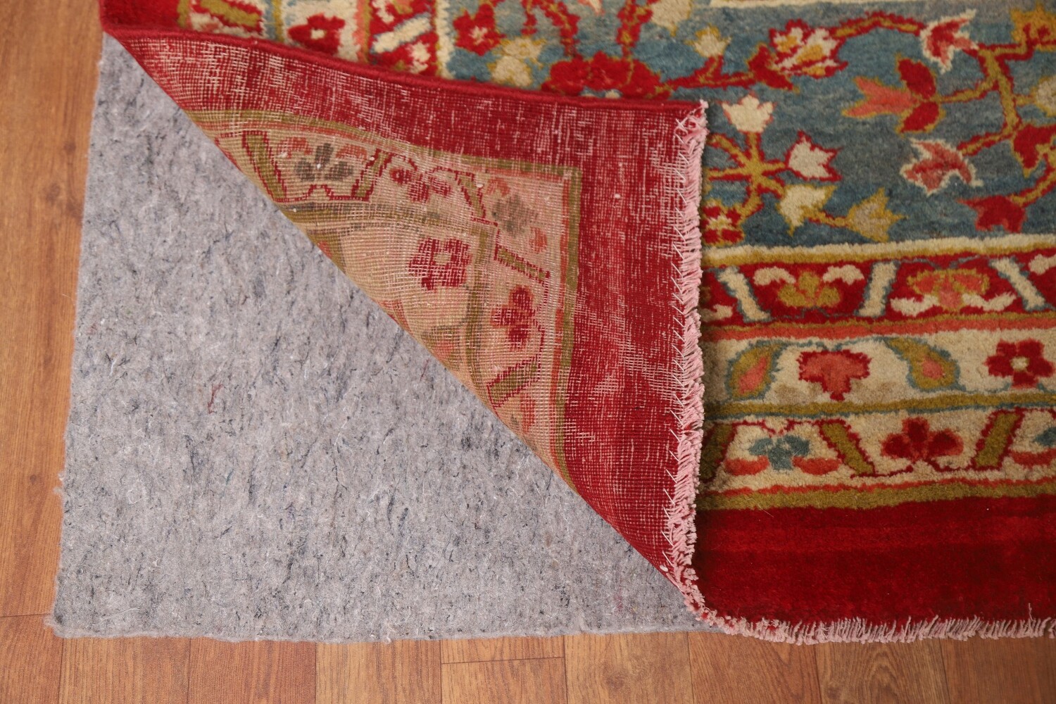 Pre-1900 Antique Agra Vegetable Dye Square Rug 13x13
