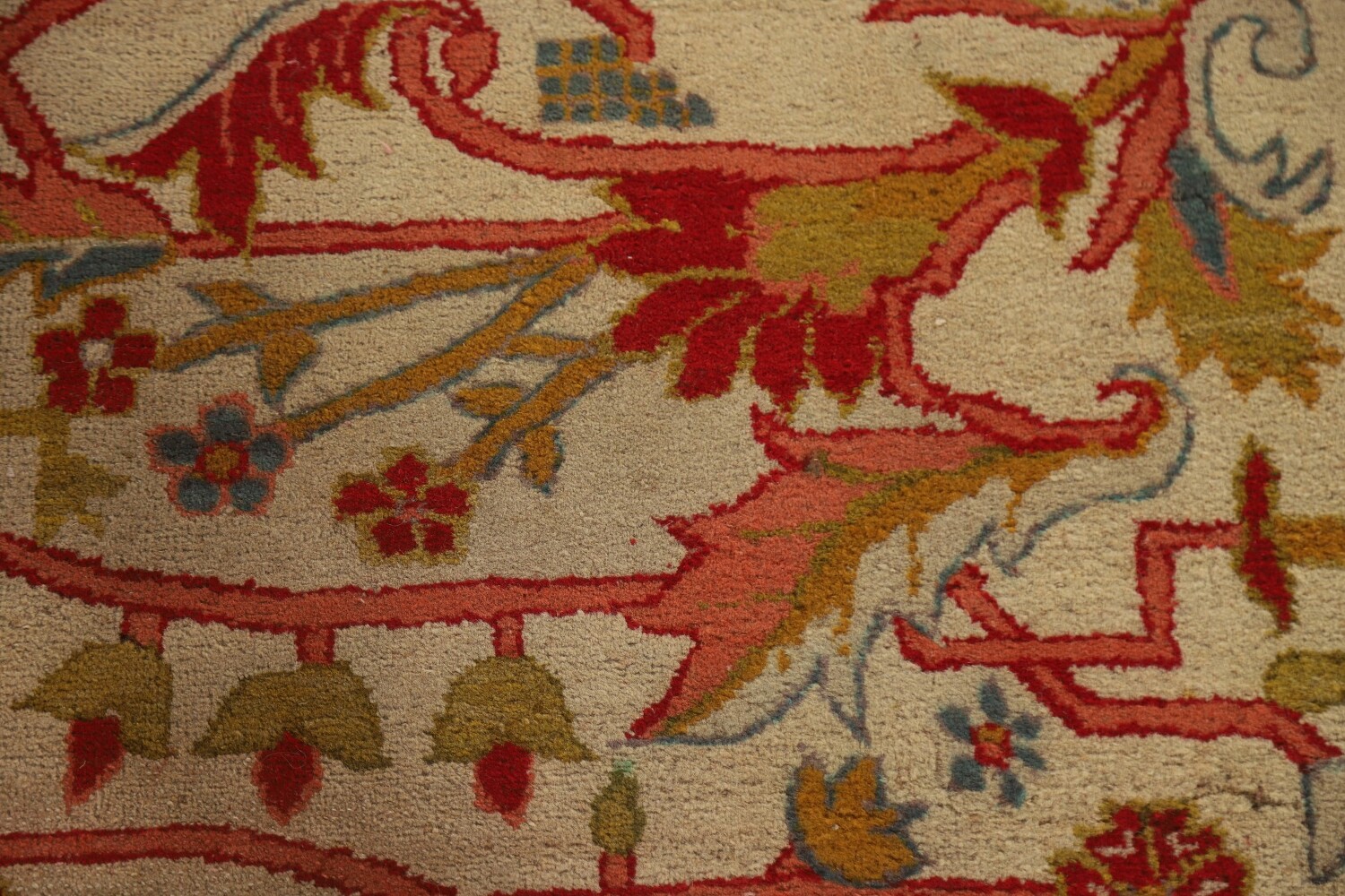 Pre-1900 Antique Agra Vegetable Dye Square Rug 13x13
