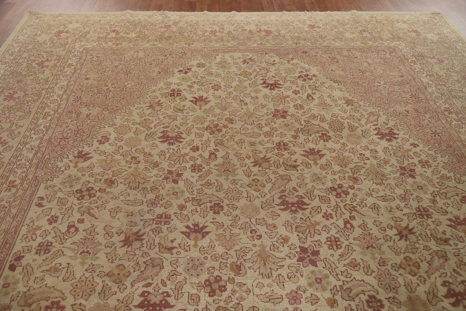 Pre-1900 Antique Vegetable Dye Agra Indo Area Rug 10x13