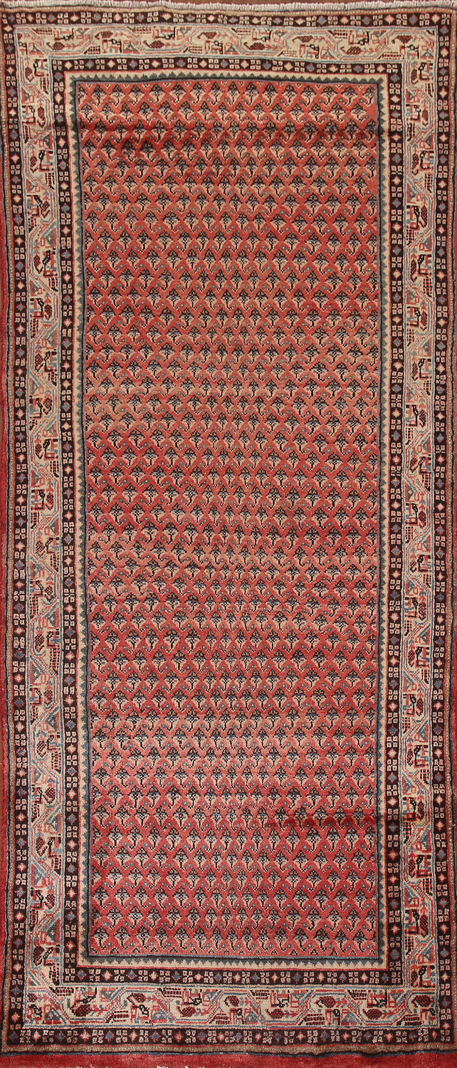 Boteh Red Botemir Persian Runner Rug 4x10