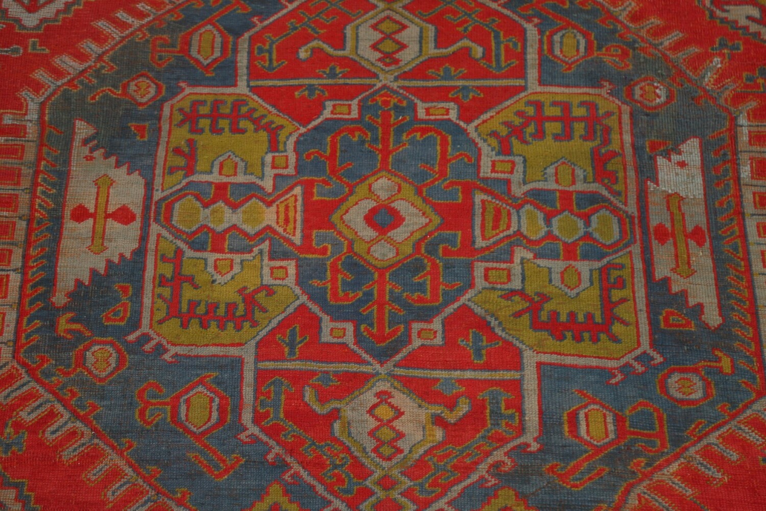 Pre-1900 Antique Oushak Turkish Area Rug 9x12